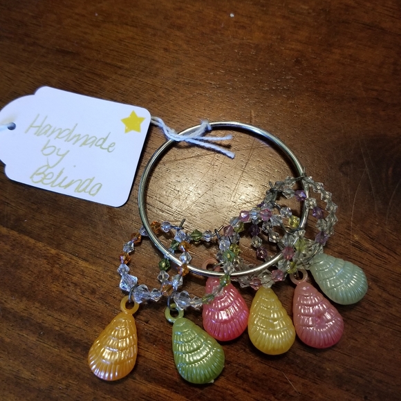 Other - Colorful seashell beaded wine charms